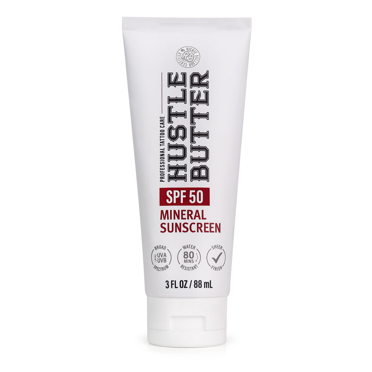 Hustle Butter Deluxe Tattoo Aftercare Sunscreen 3 oz front view