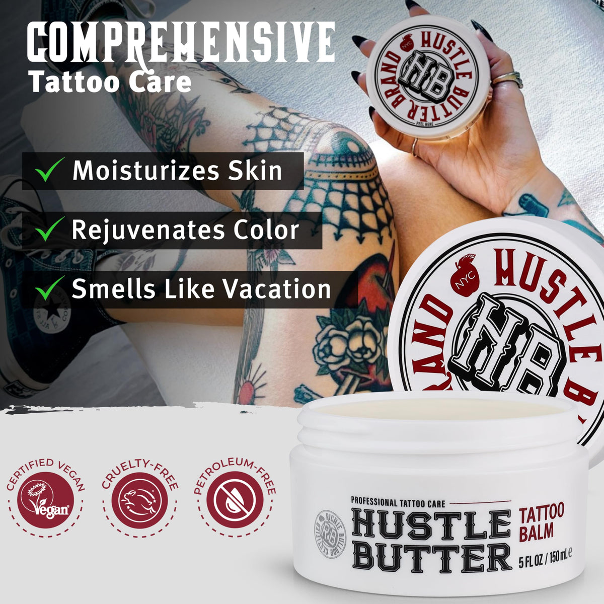 Hustle Butter Deluxe Tattoo Butter ingredients list