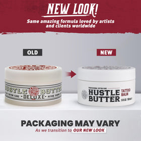 Hustle Butter Deluxe Tattoo Butter packaging side view