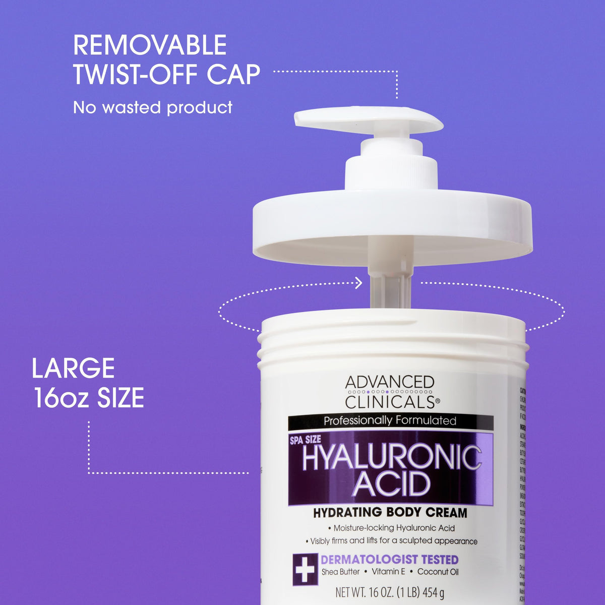 Hyaluronic Acid Cream texture on hand