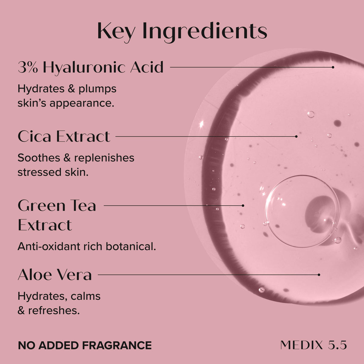 Hyaluronic Acid Serum being applied to skin