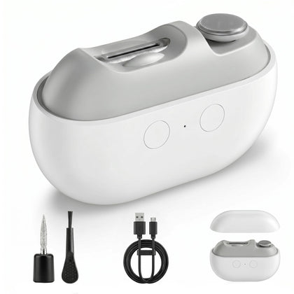 Hypoet Electric Nail Clipper front view with USB-C charging port