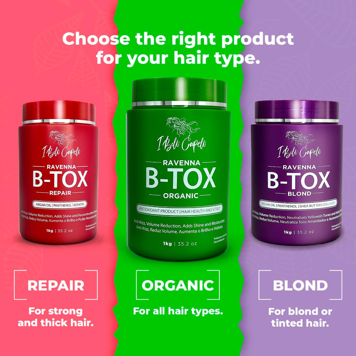 I Belli Capelli Ravenna B-tox Organic Hair Mask after application on hair