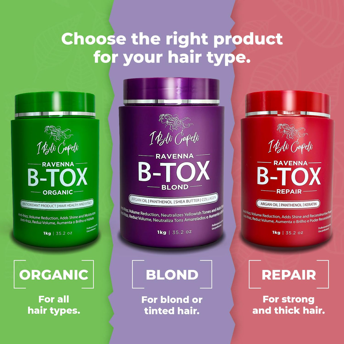 I Belli Capelli Ravenna Hair B-tox with hair styling tools