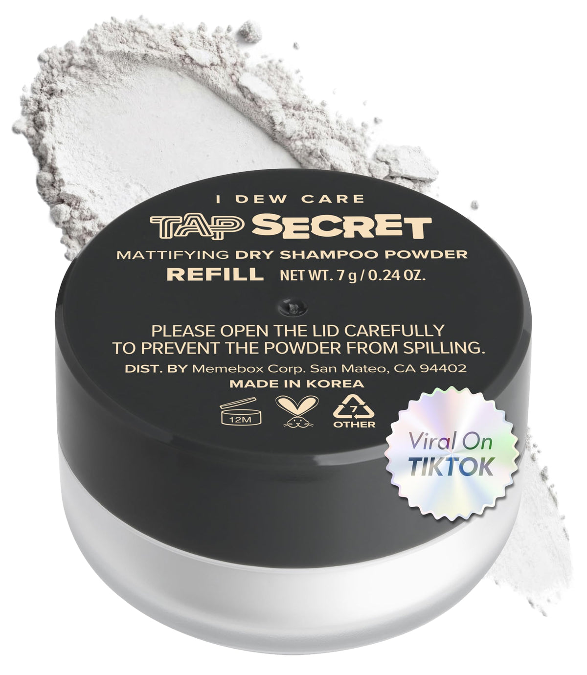 I DEW CARE Tap Secret Dry Shampoo Powder 0.24 oz front view