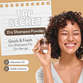 I DEW CARE Tap Secret Dry Shampoo Powder Brown packaging