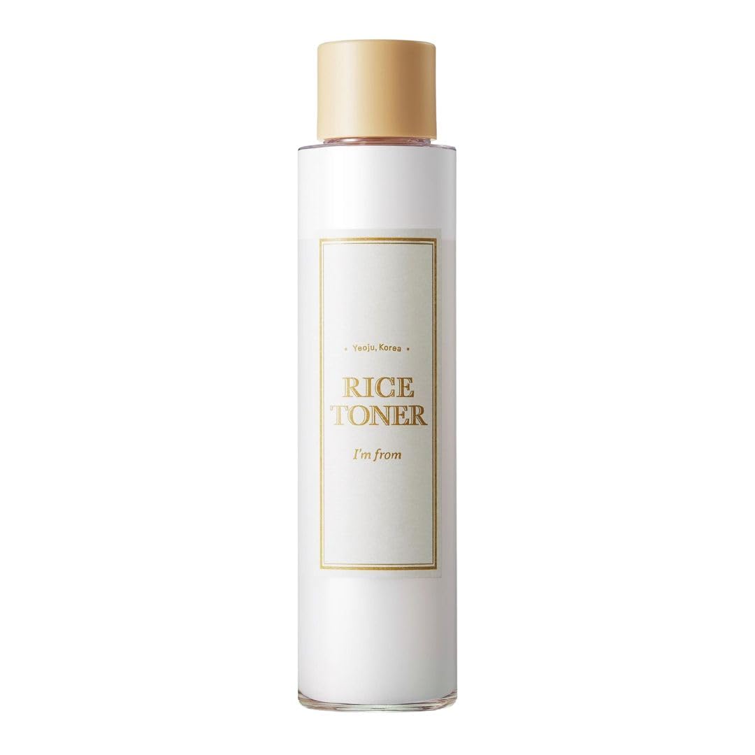 I'm From Rice Toner being applied to skin in a lifestyle scene
