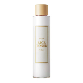I'm From Rice Toner being applied to skin in a lifestyle scene