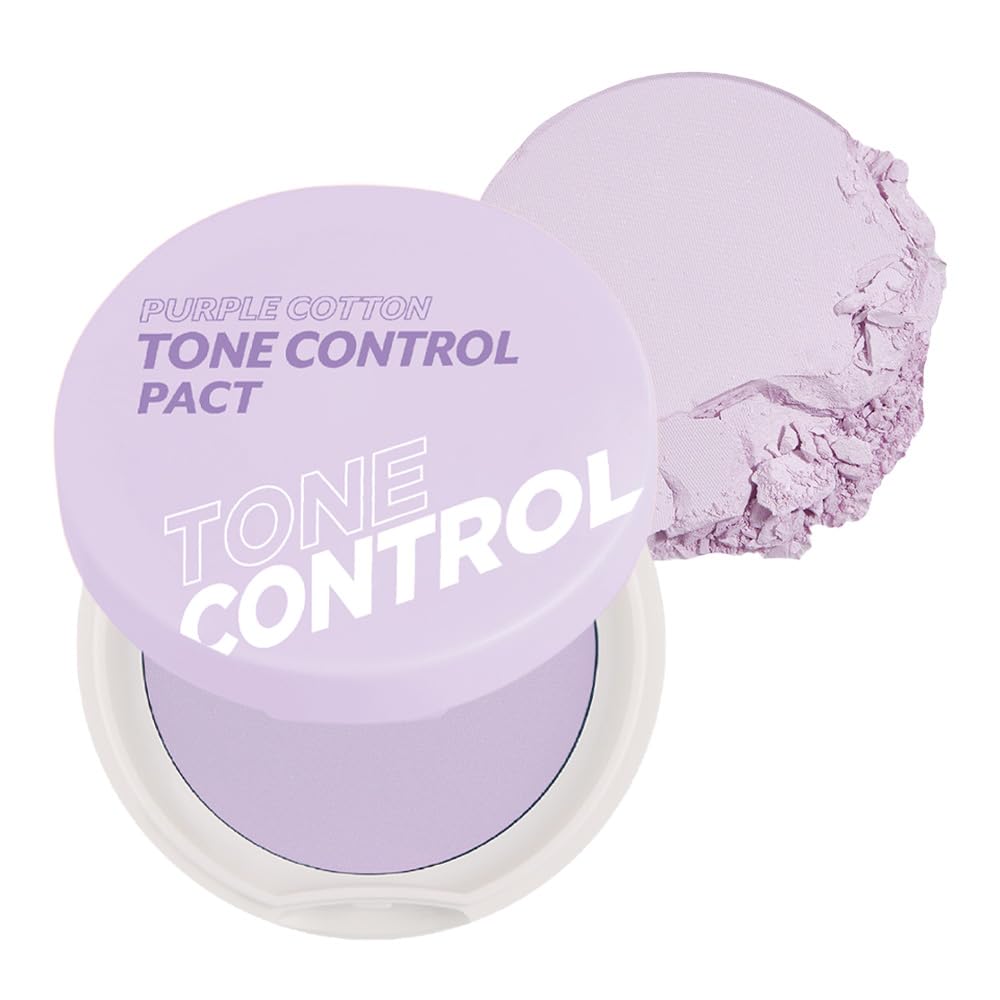 I'M MEME Purple Cotton Tone Control Pact front view