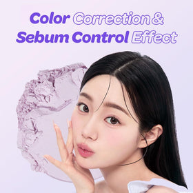 I'M MEME Purple Cotton Tone Control Pact with applicator