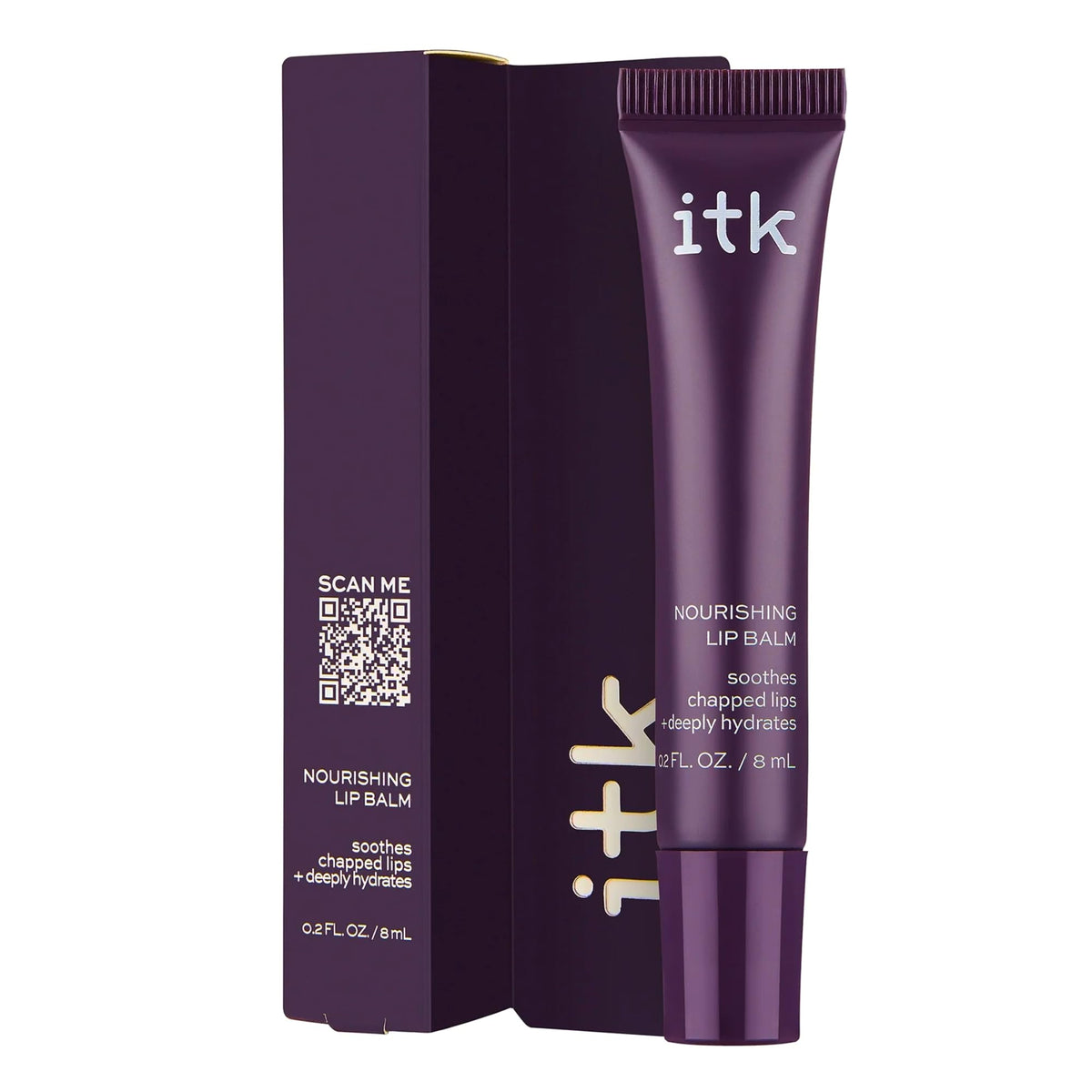 I.T.K. Nourishing Lip Balm front view with clear tube