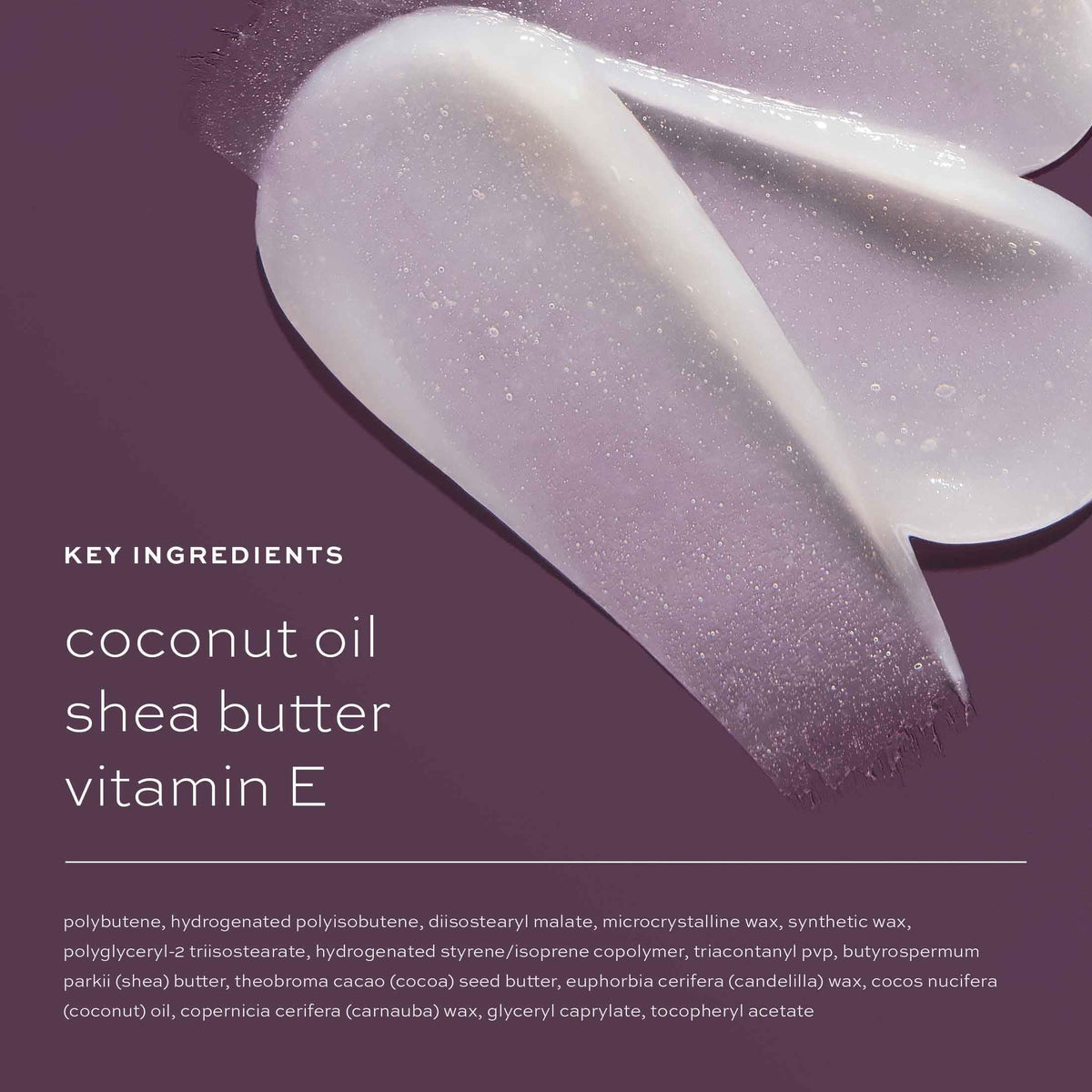 I.T.K. Nourishing Lip Balm showing shea butter and coconut oil ingredients