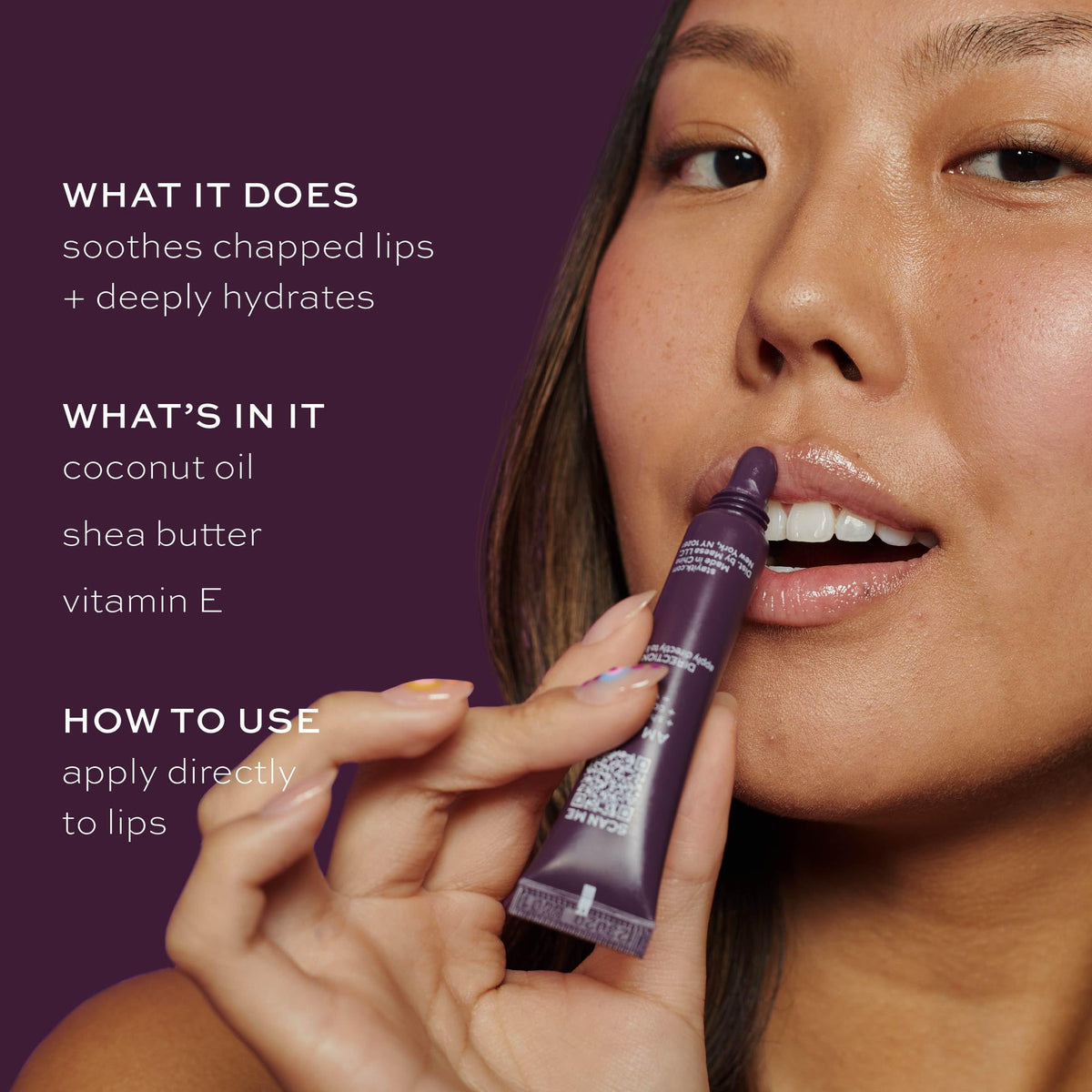 I.T.K. Nourishing Lip Balm texture on fingertip