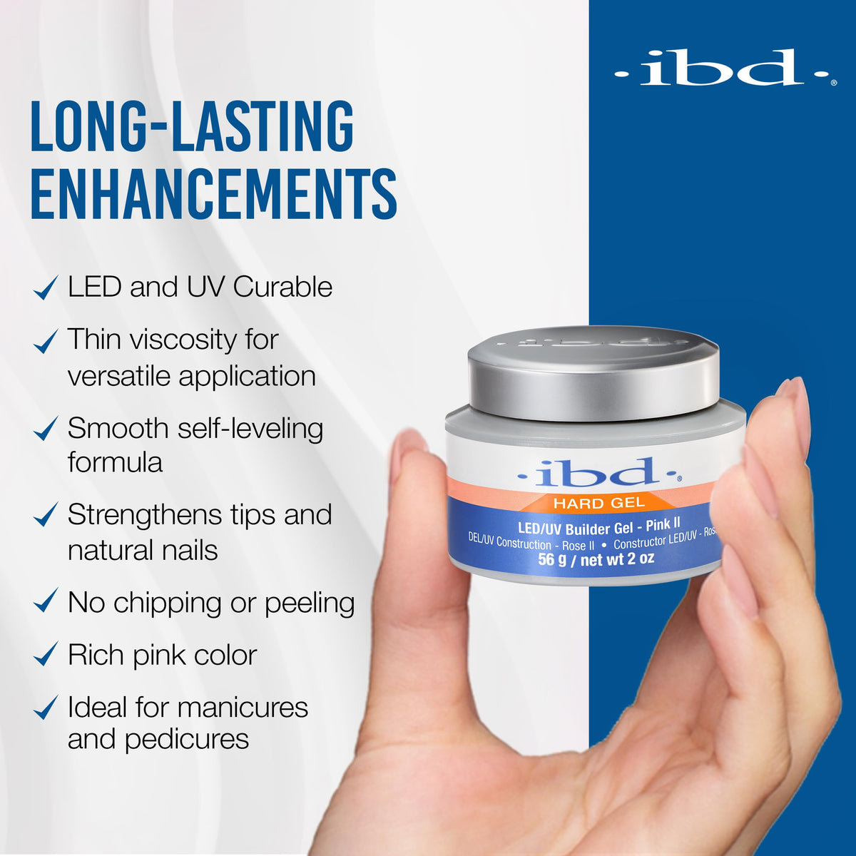 IBD Hard Gel Builder Gel Pink II application scene