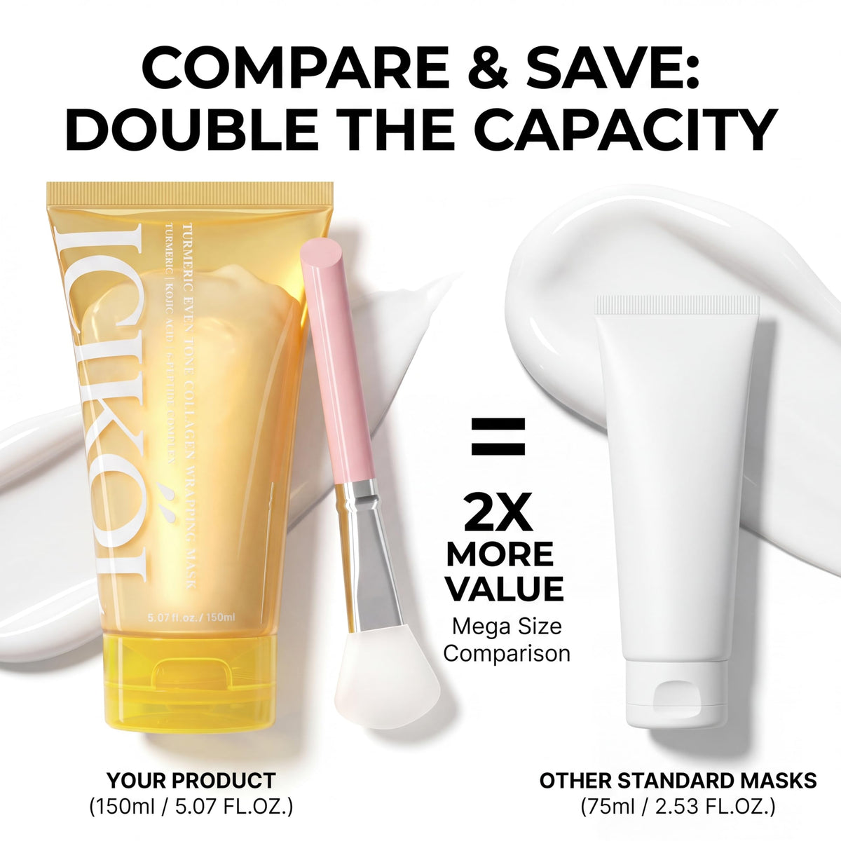 ICIKOL Turmeric Collagen Night Mask application brush