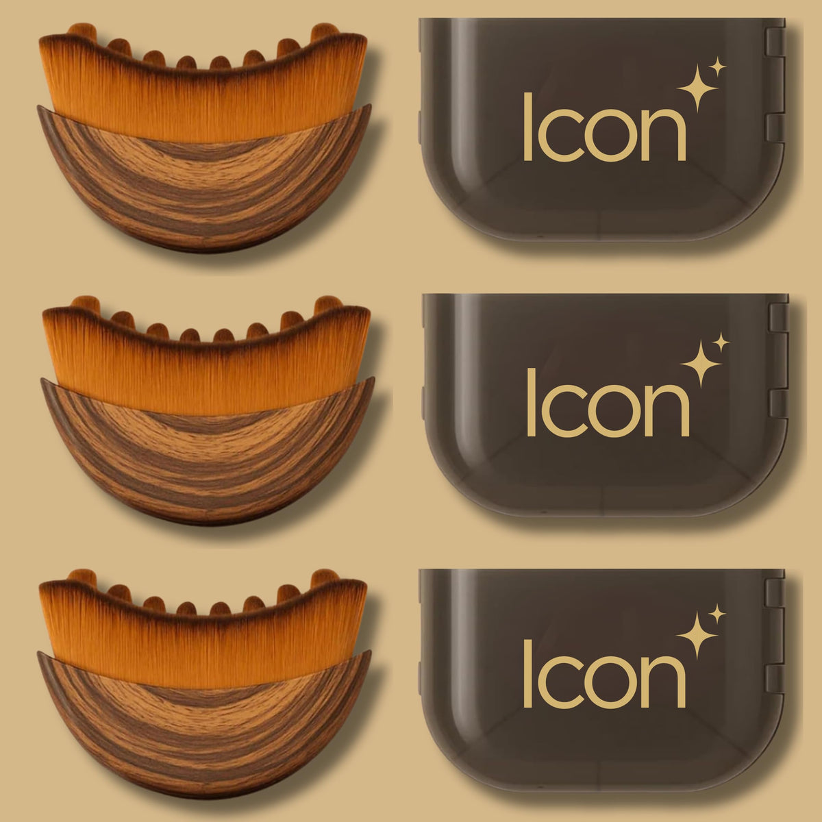Icon Patch Lymphatic Contour Brush Set front view