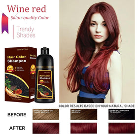 iemokoda Burgundy Hair Dye Shampoo 3-in-1 bottle with label