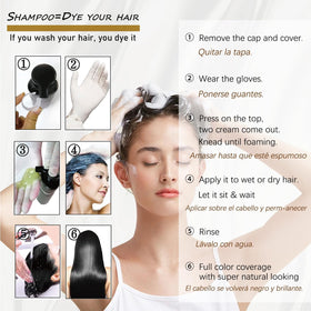 iemokoda Chestnut Brown Hair Dye Shampoo with herbal ingredients
