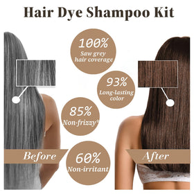iemokoda Coffee Hair Dye Shampoo 3 in 1 application process
