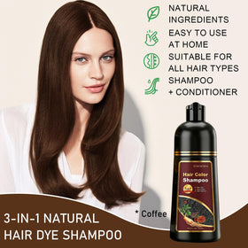iemokoda Coffee Hair Dye Shampoo 3 in 1 bottle with label