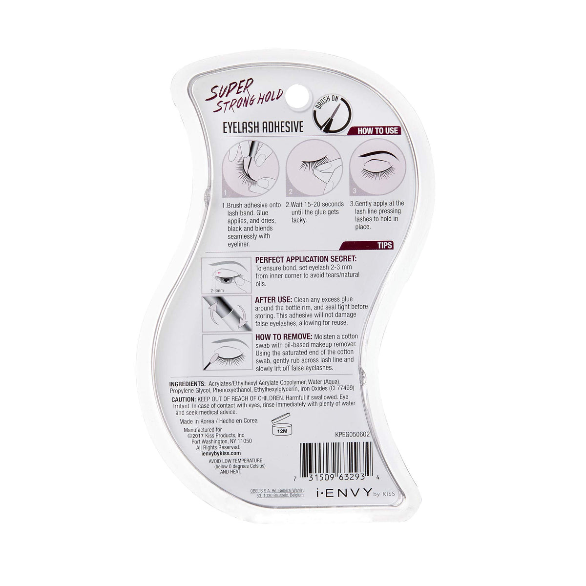 iENVY eyelash adhesive beside false eyelashes