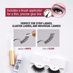 iENVY eyelash adhesive black and clear bottles
