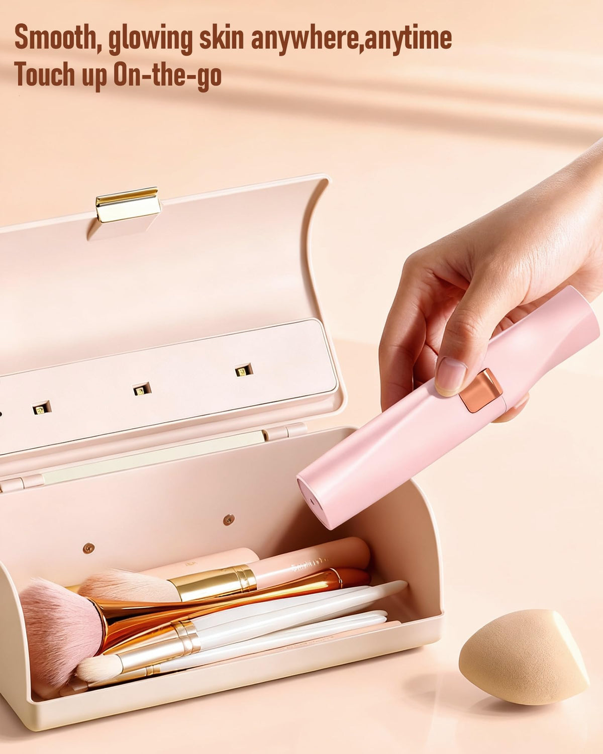 IFANZETECH Eyebrow Trimmer displaying two replacement heads