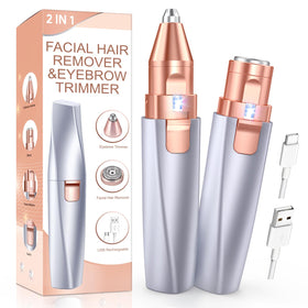 IFANZETECH Eyebrow Trimmer front view with interchangeable heads