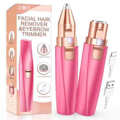 IFANZETECH Eyebrow Trimmer front view with LED light