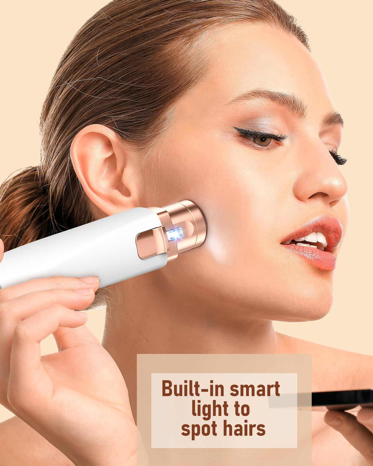IFANZETECH eyebrow trimmer in a makeup bag
