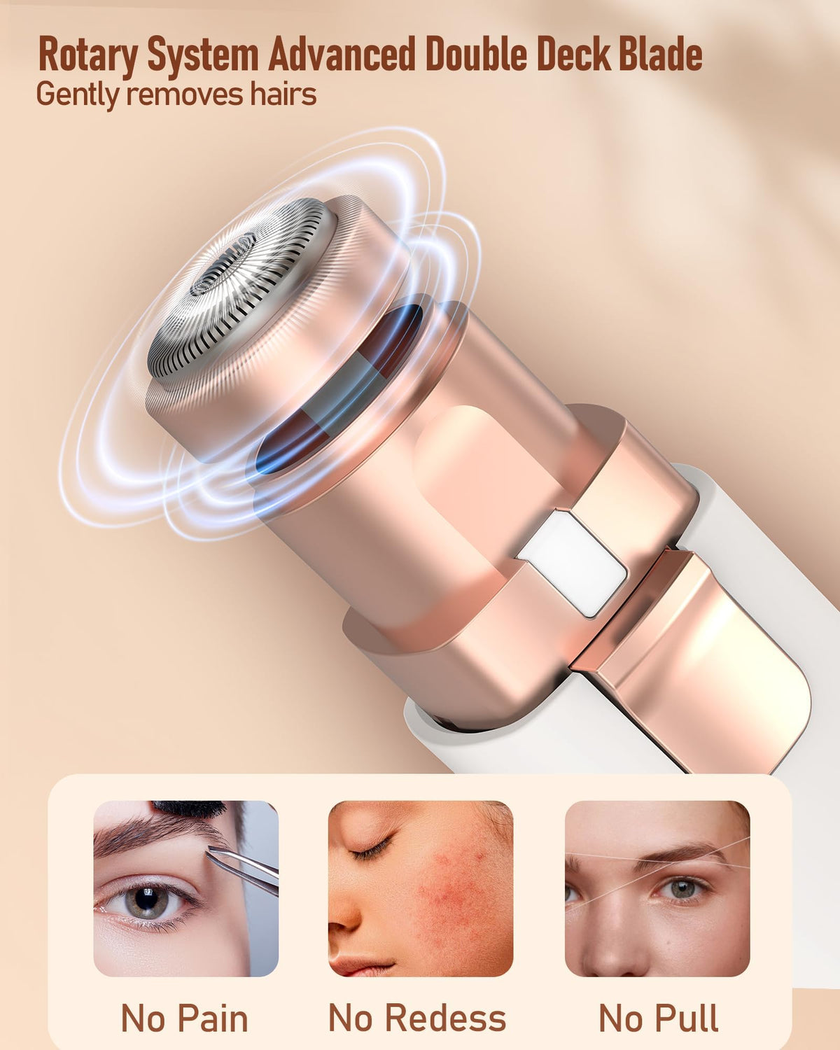 IFANZETECH eyebrow trimmer showing USB charging port