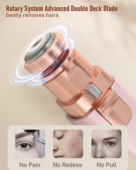 IFANZETECH Eyebrow Trimmer side view showing stainless-steel blades