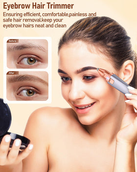 IFANZETECH Eyebrow Trimmer with LED light and USB charging port