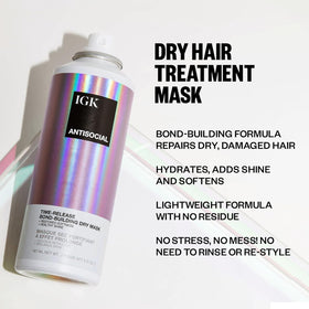 IGK Antisocial Dry Hair Mask 5 Oz spray nozzle