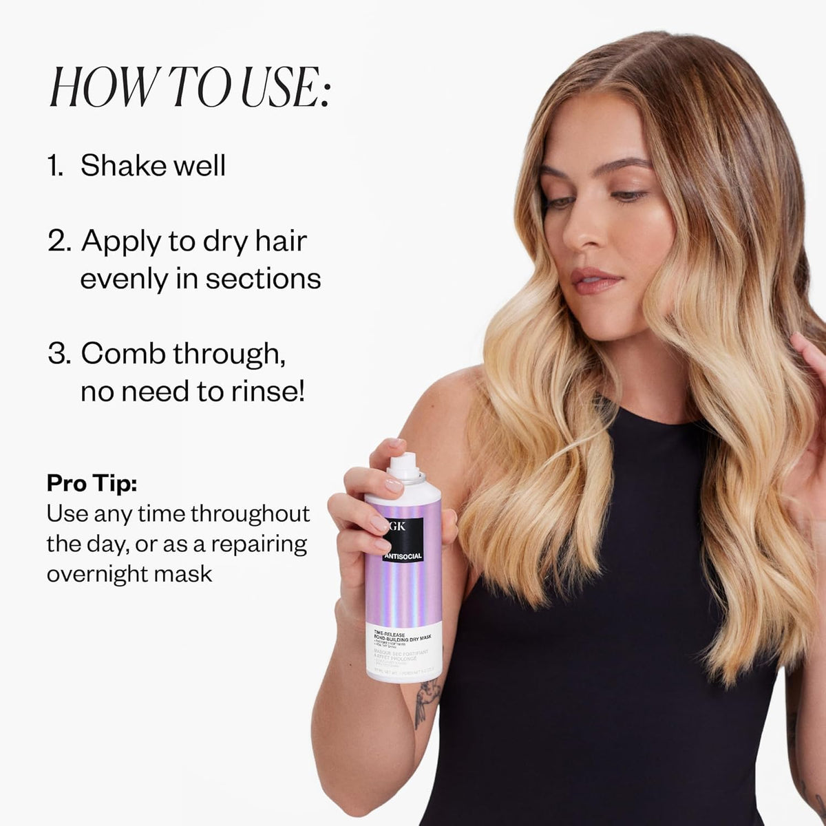 IGK ANTISOCIAL Dry Hair Mask lifestyle scene