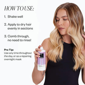 IGK Antisocial No-Rinse Overnight Dry Hair Mask application on hair