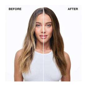 IGK Electric Bronze Hair Gloss application tools including brush and bowl