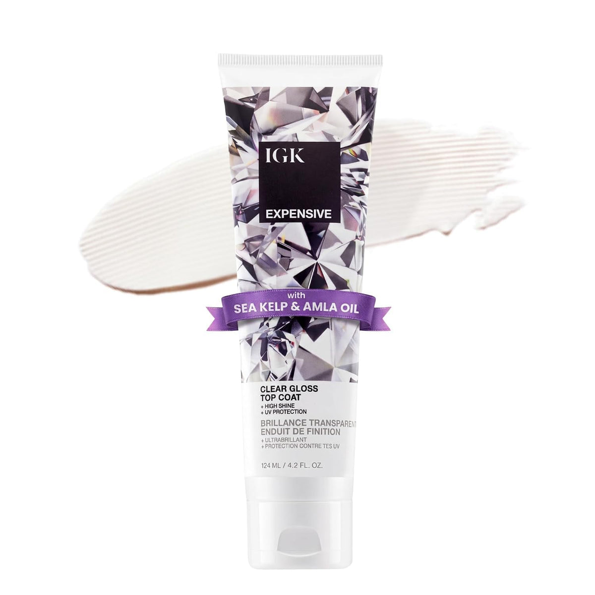 IGK Expensive Clear Gloss Top Coat 4.2 Oz front view