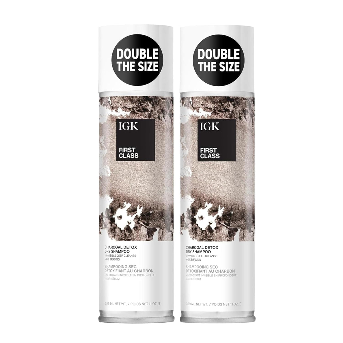 IGK First Class Charcoal Detox Dry Shampoo 11 Oz front view