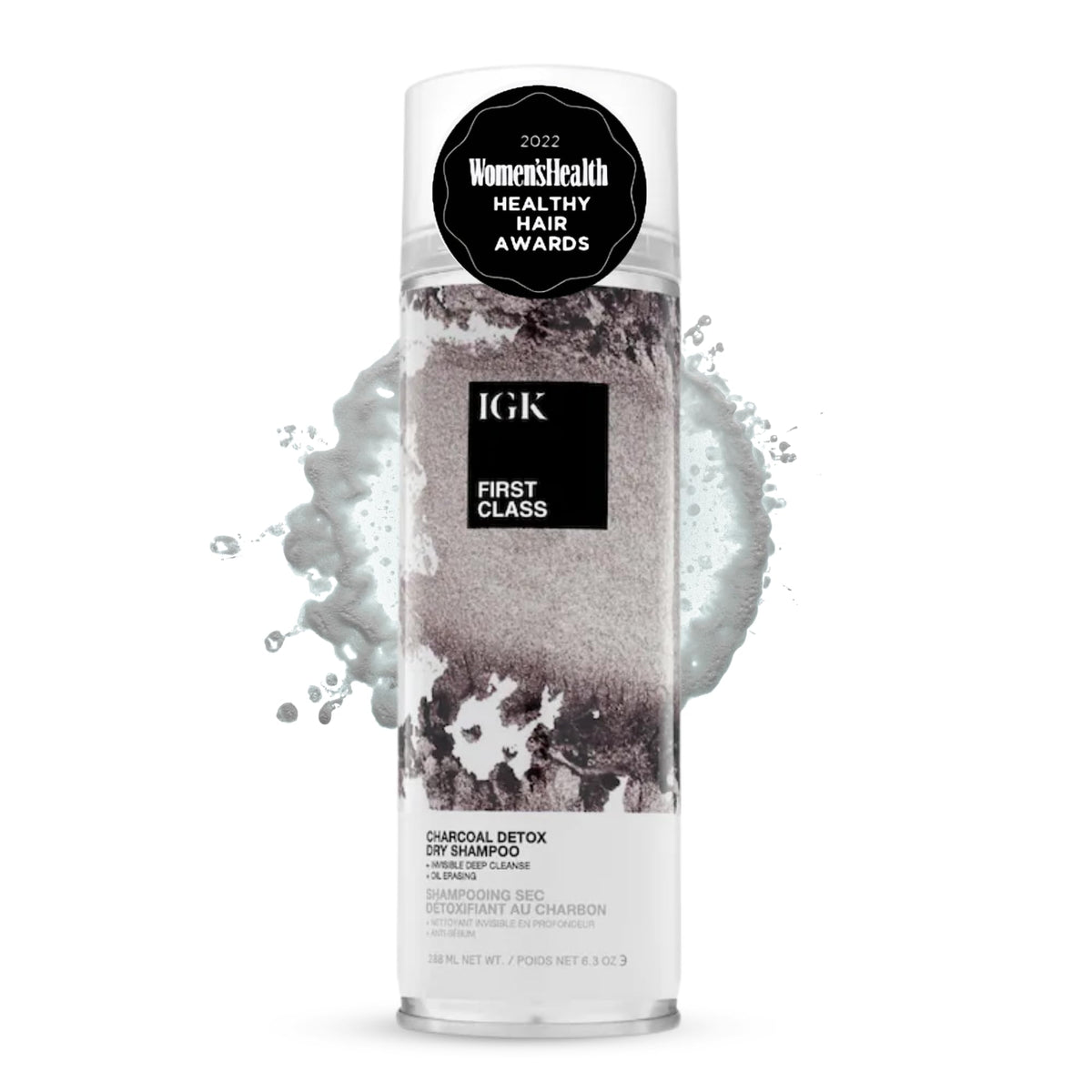 IGK First Class Charcoal Detox Dry Shampoo 6.3 Oz front view