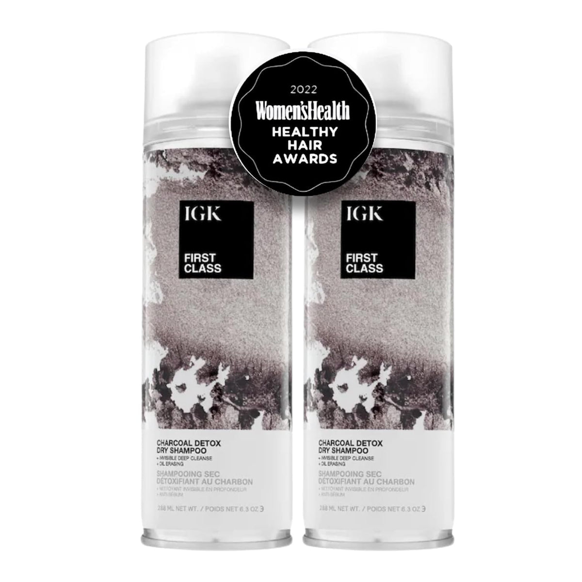 IGK First Class Charcoal Detox Dry Shampoo 6.3 Oz front view