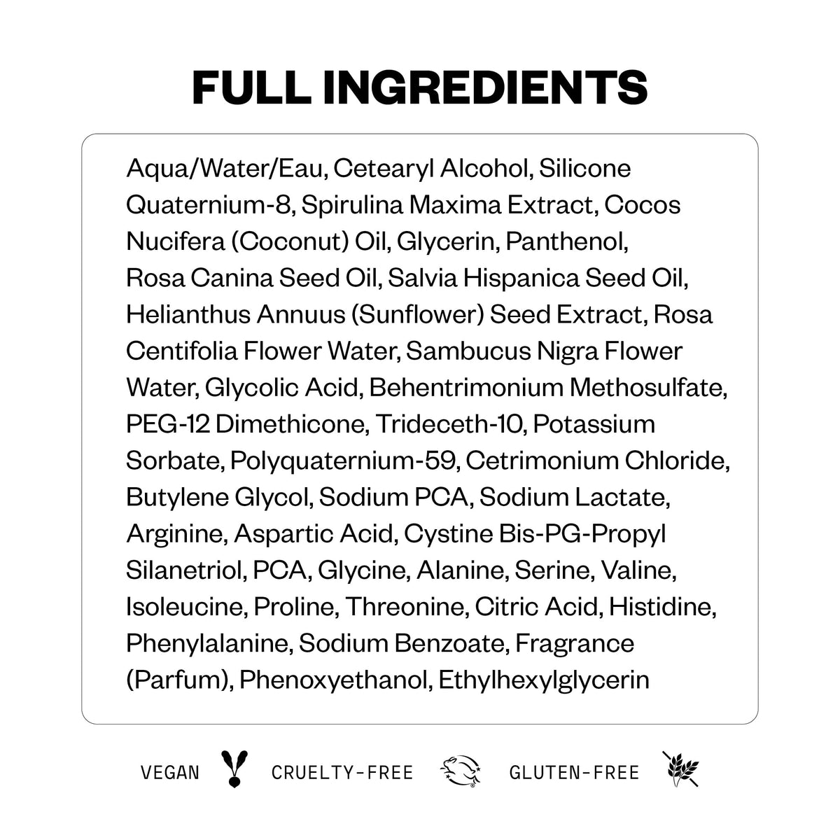 IGK Good Behavior 4-in-1 Prep Spray ingredients close-up