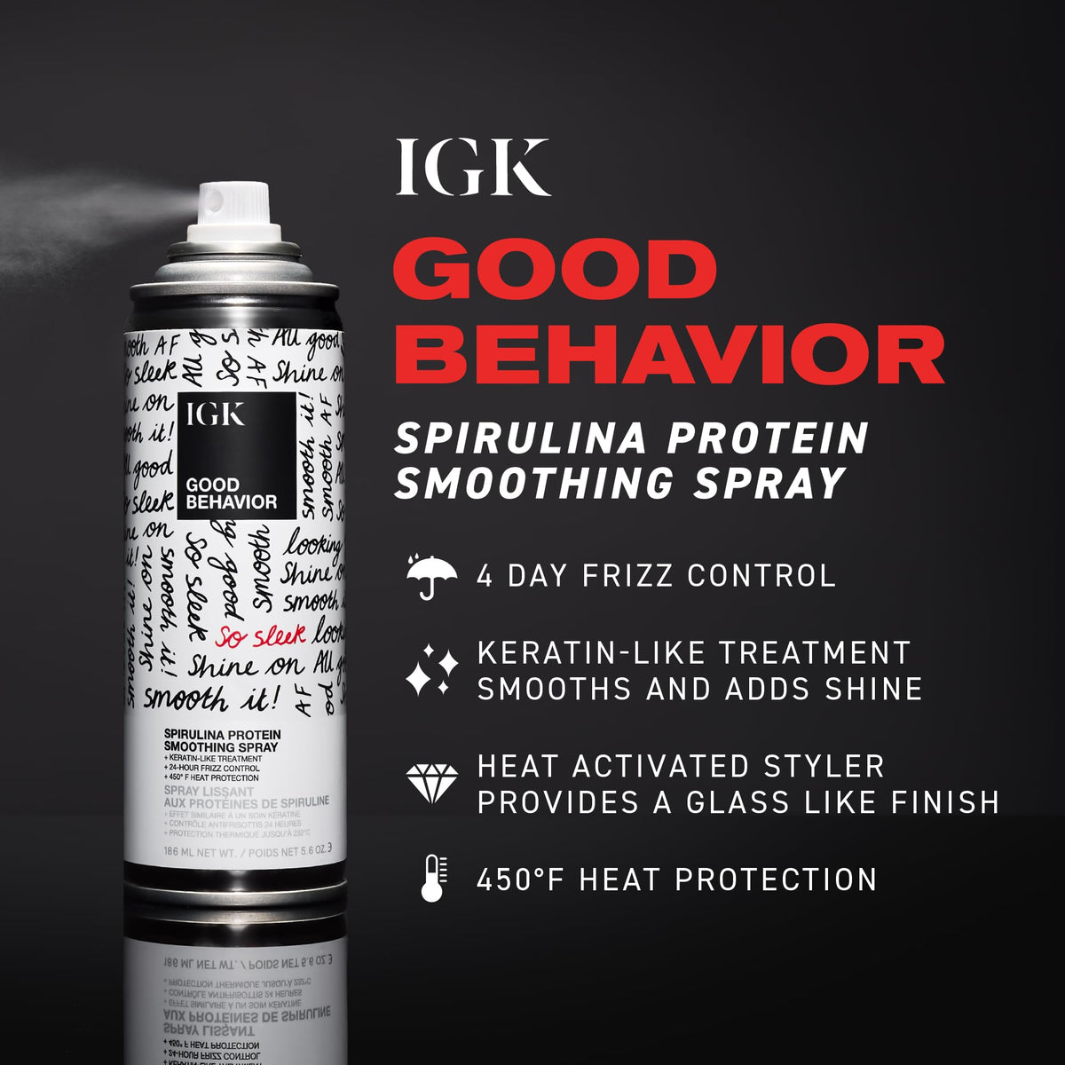 IGK Good Behavior Smoothing Spray 12 oz back view