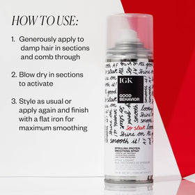 IGK Good Behavior Spirulina Smoothing Spray close-up of nozzle