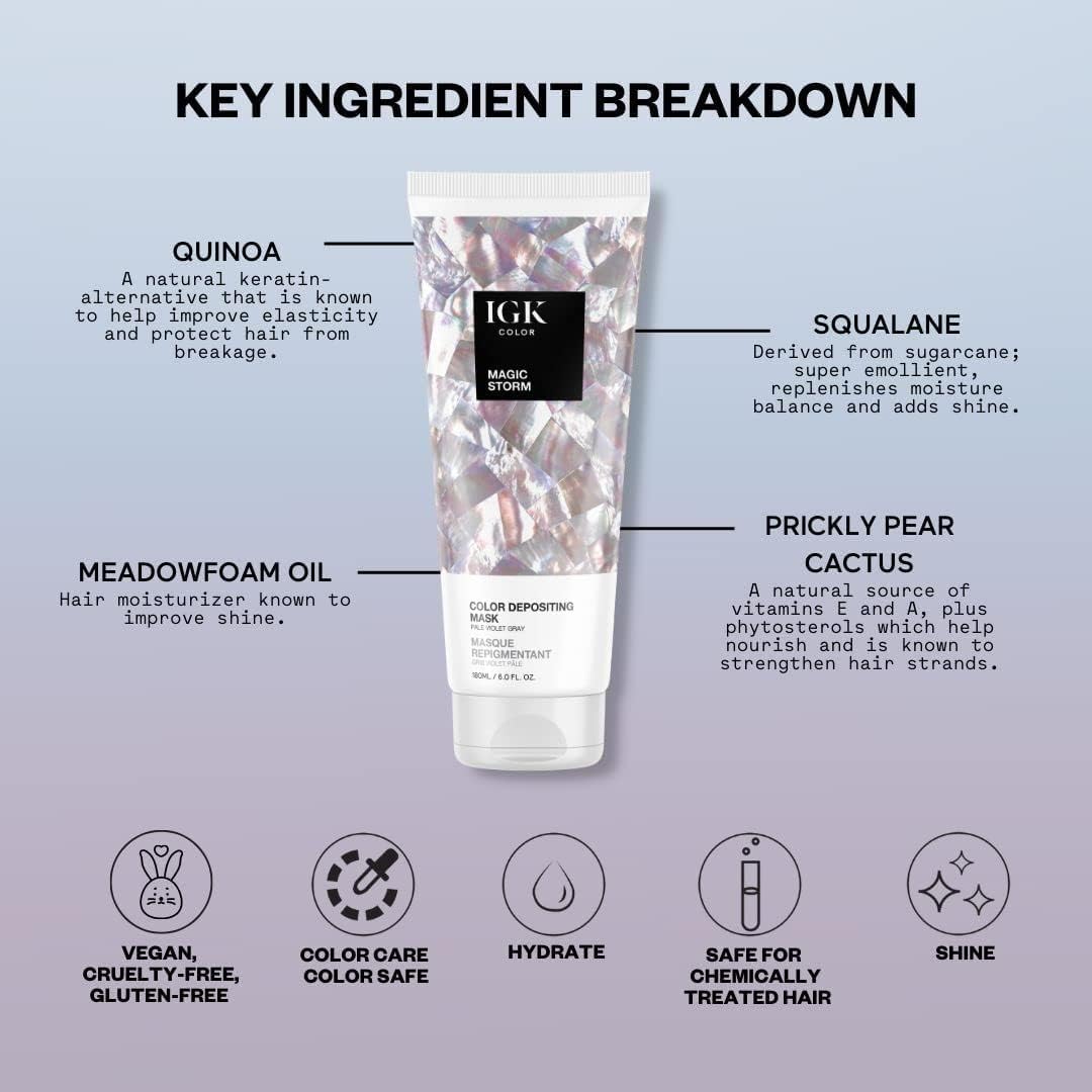 IGK Magic Storm Hair Gloss with gloves and clips displayed