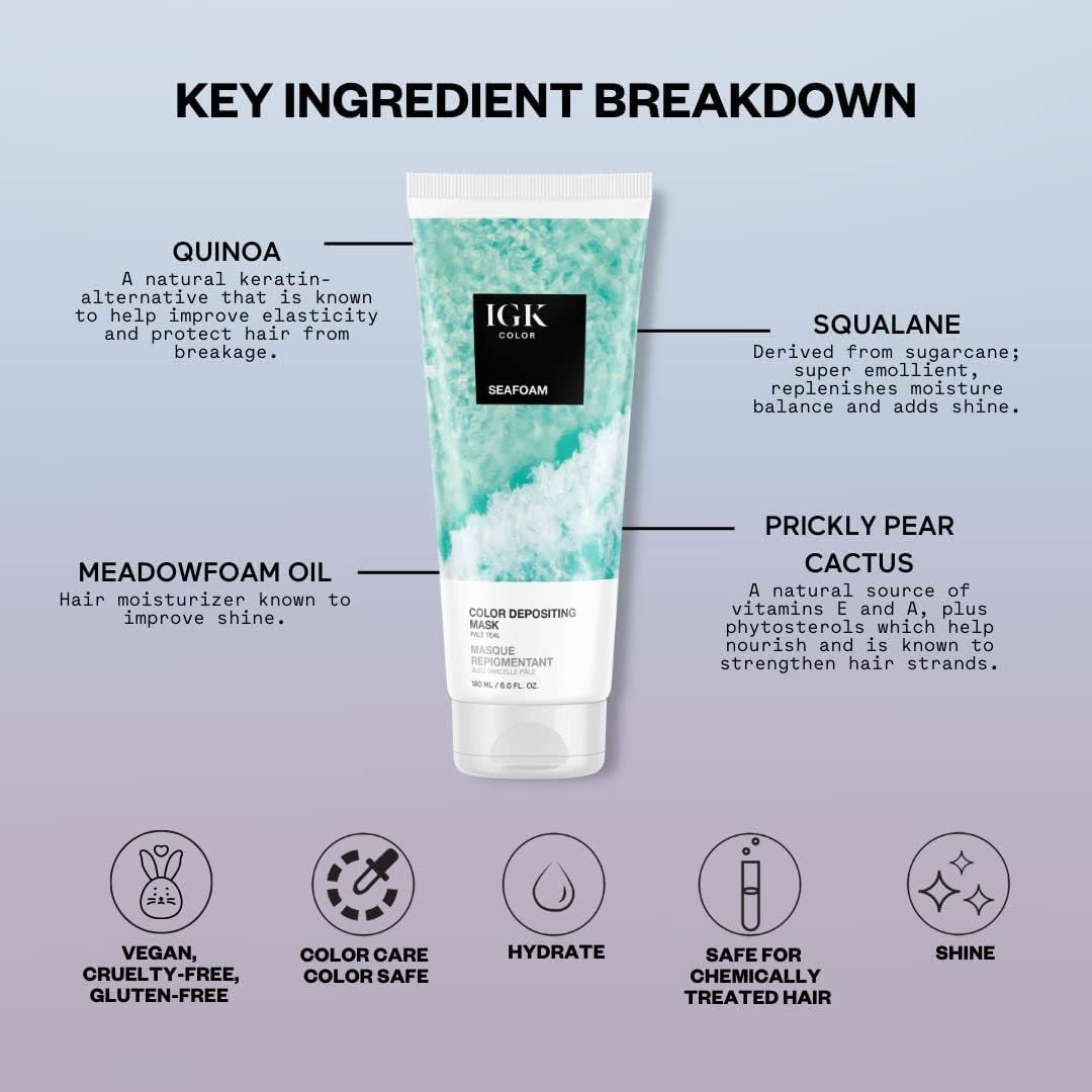 IGK Pale Teal Mask in a bathroom setting