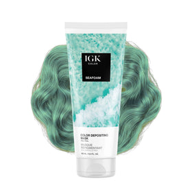 IGK Pale Teal Semi-Permanent Color Depositing Mask front view