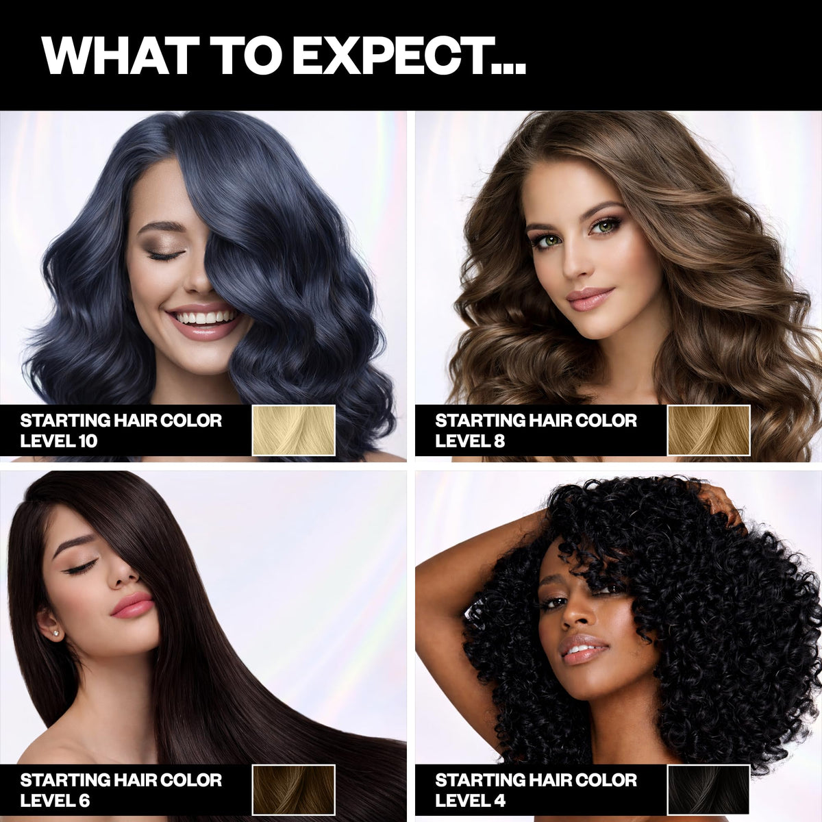 IGK Pitch Black Hair Gloss after application results