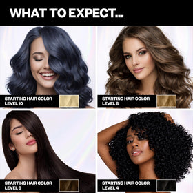 IGK Pitch Black Hair Gloss after application results