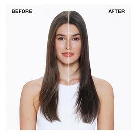 IGK Pitch Black Hair Gloss application tools including bowl and brush